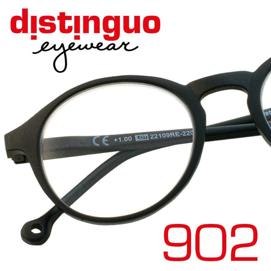 Distinguo +1.0 Distinguo 902 nero opaco occhiali da lettura clip-on