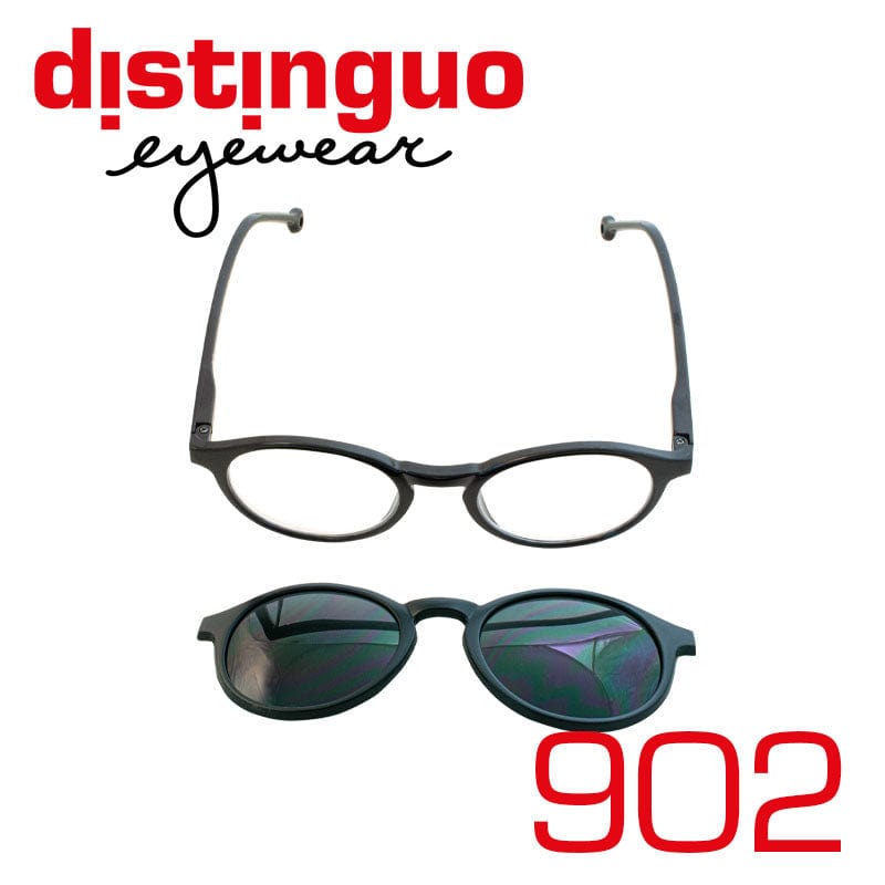 Distinguo Distinguo 902 nero opaco occhiali da lettura clip-on