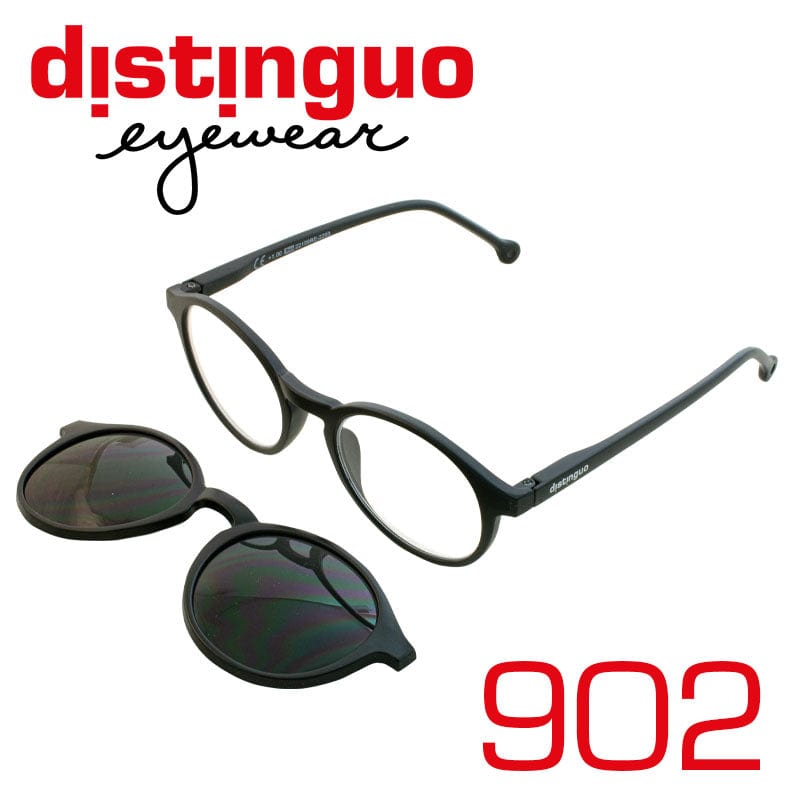 Distinguo Distinguo 902 nero opaco occhiali da lettura clip-on