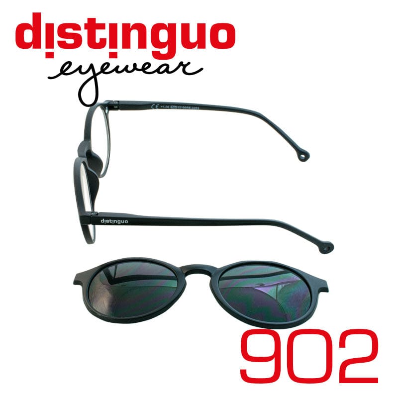 Distinguo Distinguo 902 nero opaco occhiali da lettura clip-on