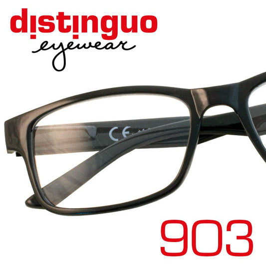 Distinguo Occhiali da lettura +1.0 Distinguo 903 nero lucido occhiali da lettura clip-on