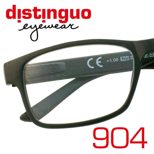 Distinguo Occhiali da lettura +1.0 Distinguo 904 nero opaco occhiali da lettura clip-on