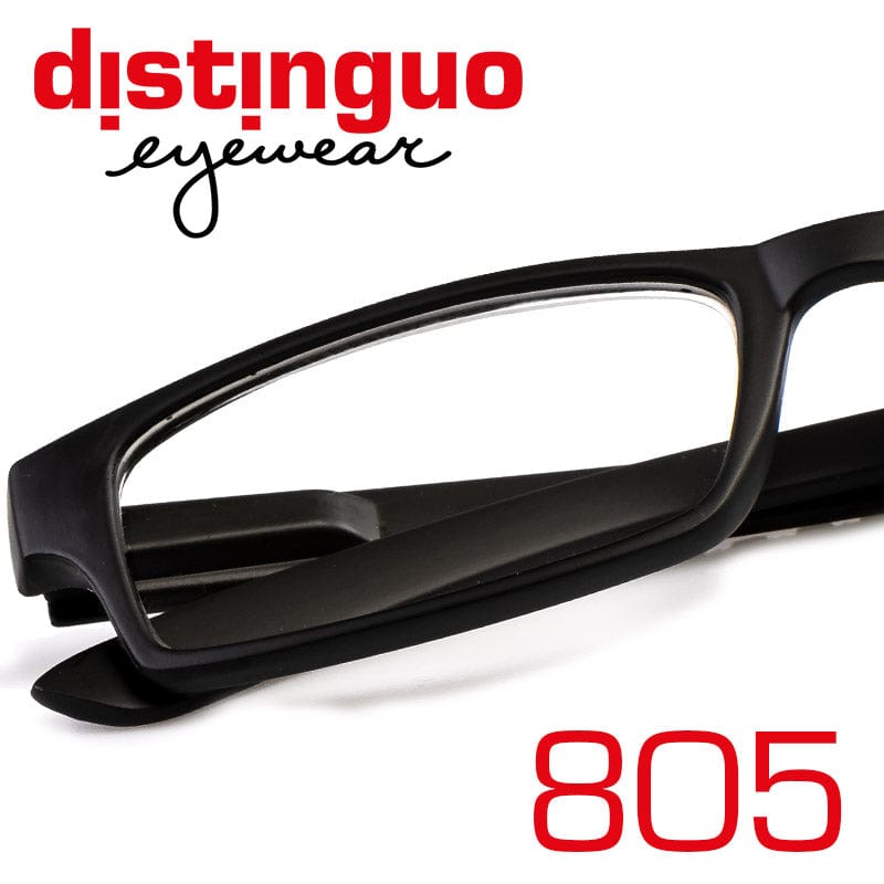 Distinguo Occhiali da lettura 1.0 / Nero Distinguo 805 Occhiali da Lettura Resistenti per Uso Quotidiano