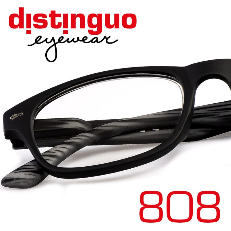 Distinguo Occhiali da lettura 1.0 / Nero Distinguo 808 Occhiali da Lettura con Montatura Leggera e Comfort