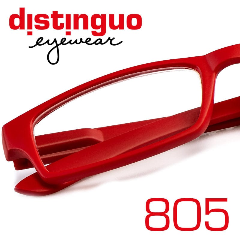 Distinguo Occhiali da lettura 1.0 / Rosso Distinguo 805 Occhiali da Lettura Resistenti per Uso Quotidiano
