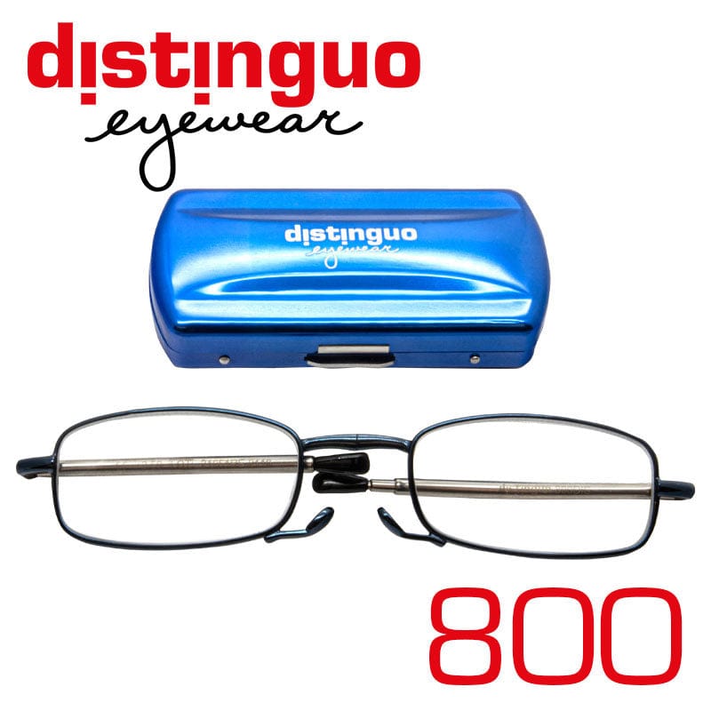 Distinguo Occhiali da lettura Distinguo 800 Blu occhiali da lettura pieghevoli tascabili