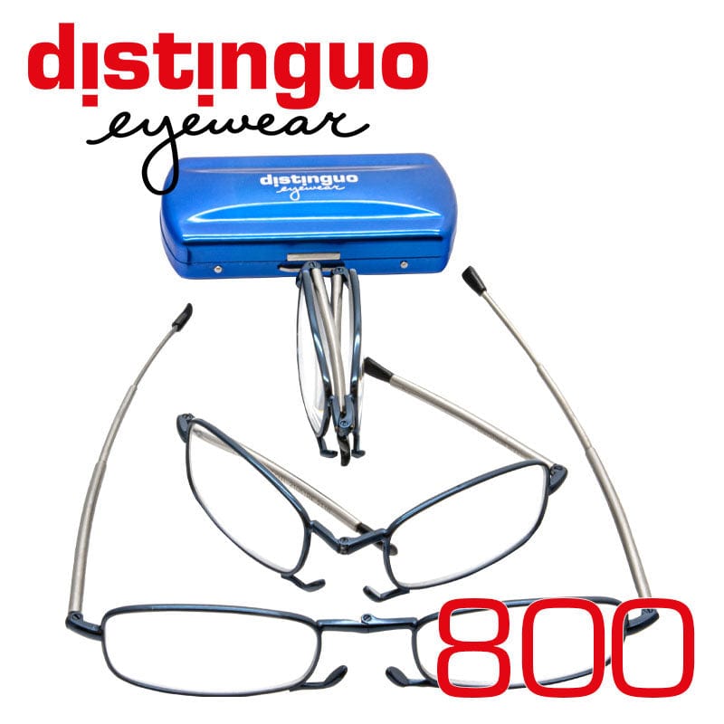 Distinguo Occhiali da lettura Distinguo 800 Blu occhiali da lettura pieghevoli tascabili