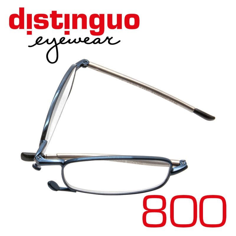 Distinguo Occhiali da lettura Distinguo 800 Blu occhiali da lettura pieghevoli tascabili