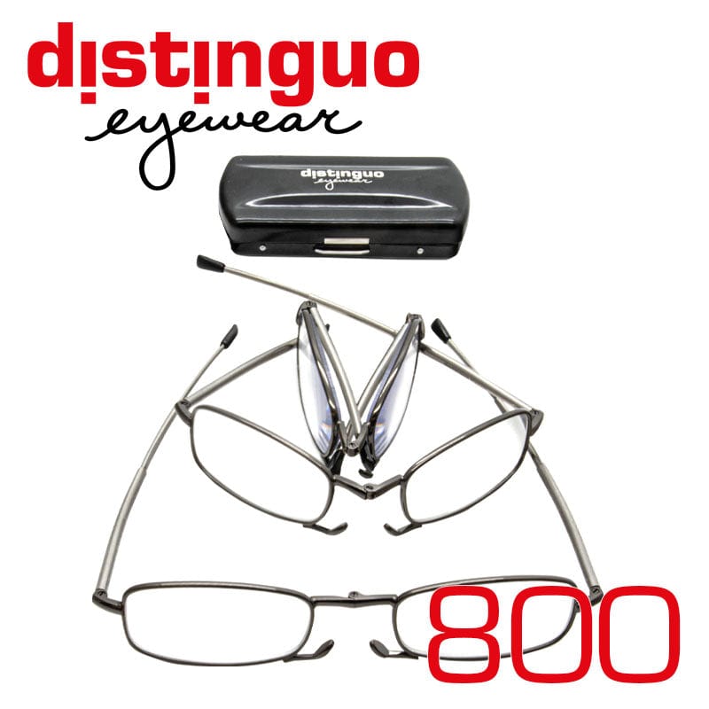 Distinguo Occhiali da lettura Distinguo 800 Nero occhiali da lettura pieghevoli tascabili