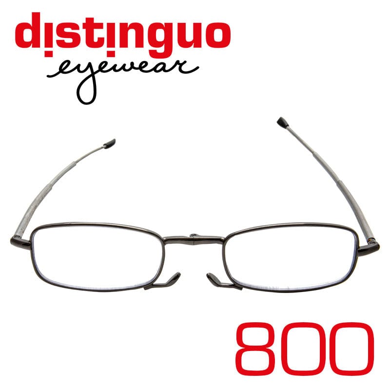 Distinguo Occhiali da lettura Distinguo 800 Nero occhiali da lettura pieghevoli tascabili