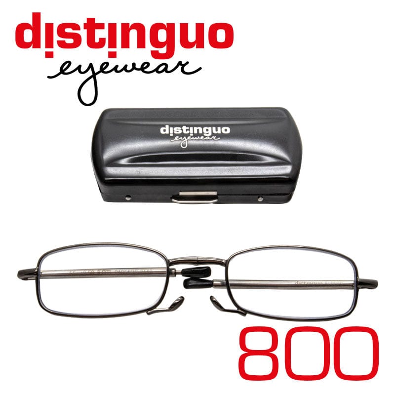 Distinguo Occhiali da lettura Distinguo 800 Nero occhiali da lettura pieghevoli tascabili