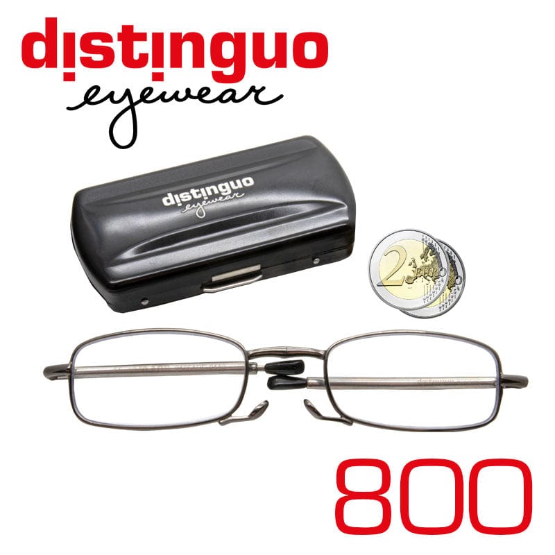 Distinguo Occhiali da lettura Distinguo 800 Nero occhiali da lettura pieghevoli tascabili