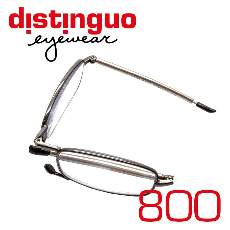 Distinguo Occhiali da lettura Distinguo 800 Nero occhiali da lettura pieghevoli tascabili