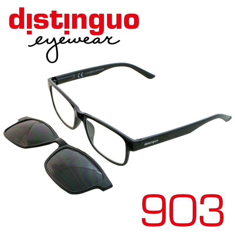 Distinguo Occhiali da lettura Distinguo 903 nero lucido occhiali da lettura clip-on
