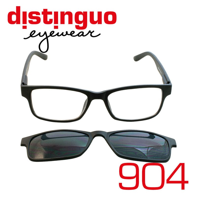 Distinguo Occhiali da lettura Distinguo 904 nero opaco occhiali da lettura clip-on