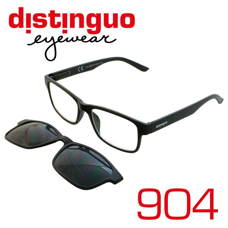 Distinguo Occhiali da lettura Distinguo 904 nero opaco occhiali da lettura clip-on