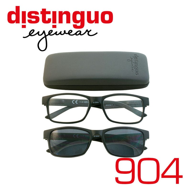 Distinguo Occhiali da lettura Distinguo 904 nero opaco occhiali da lettura clip-on