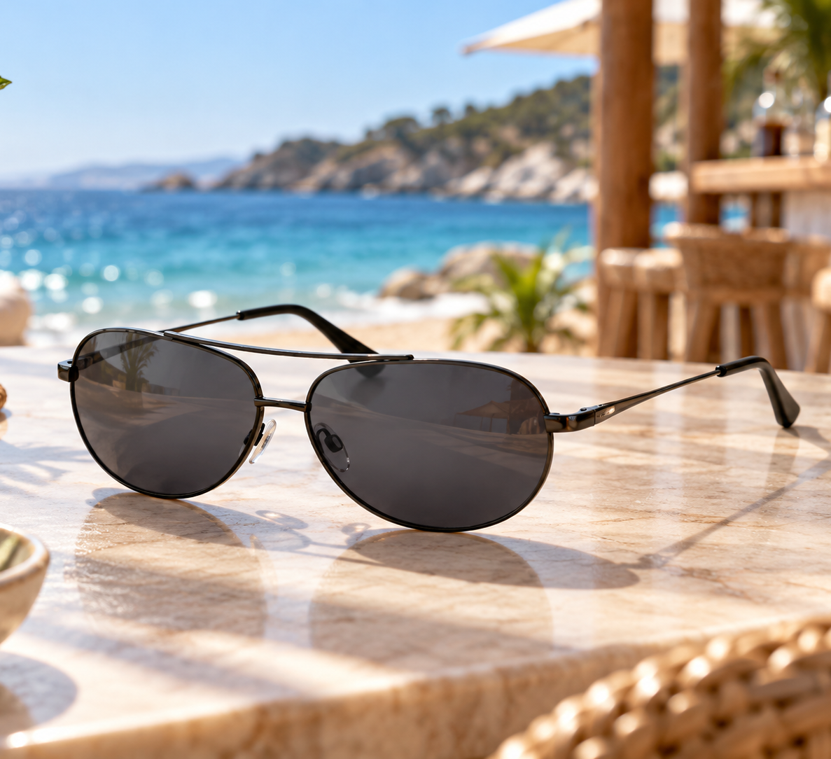 Distinguo 500.4 Occhiali da Sole Aviator Tubular – Canna di Fucile, Lenti Canna di Fucile