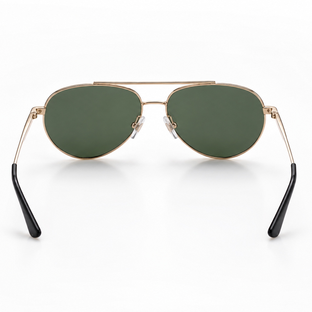 Distinguo 500.2 Occhiali da Sole Aviator Tubular – Oro, Lenti Verdi