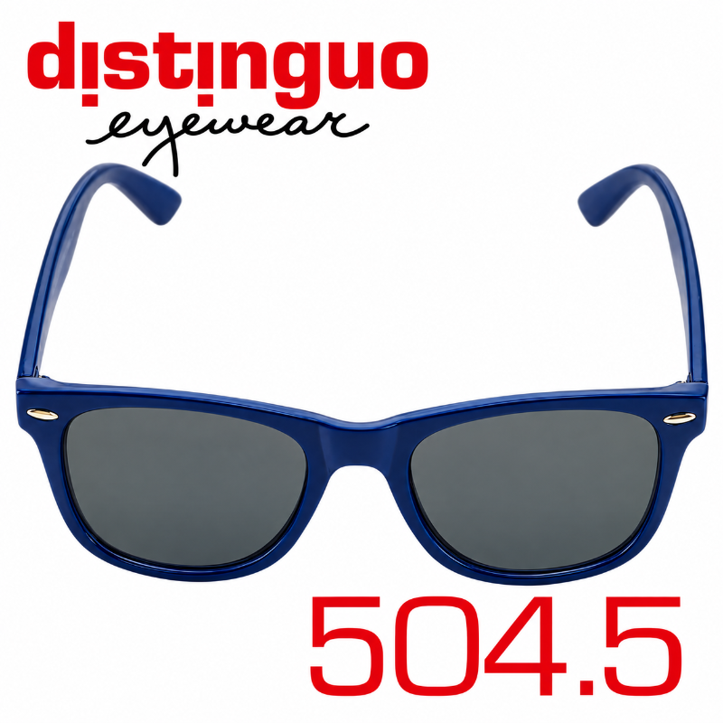 Distinguo 504.5 Occhiali da Sole Classico 2 UV400 – Blu Opaco, Lenti Grigie
