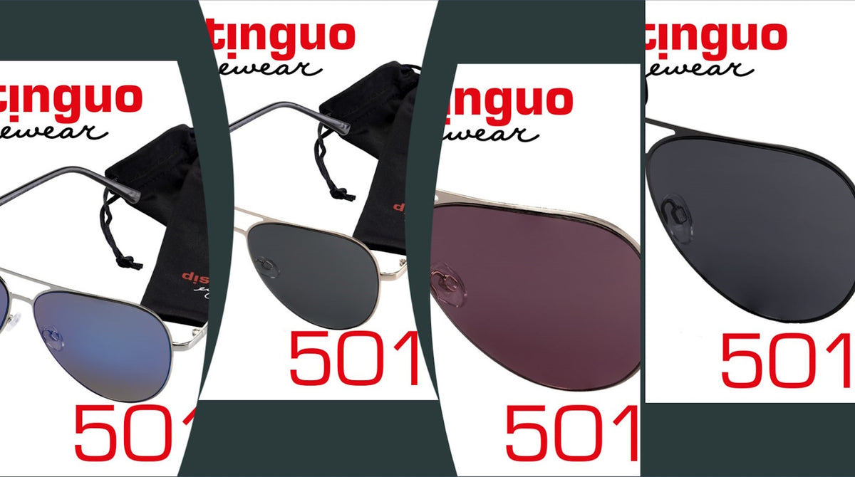 Distinguo 500.3 Occhiali da Sole Aviator Tubular – Oro, Lenti Marroni