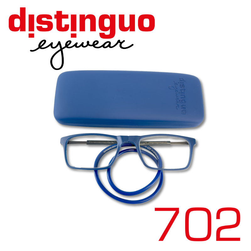 Occhiali da lettura unisex Distinguo 702 con chiusura magnetica frontale per il collo