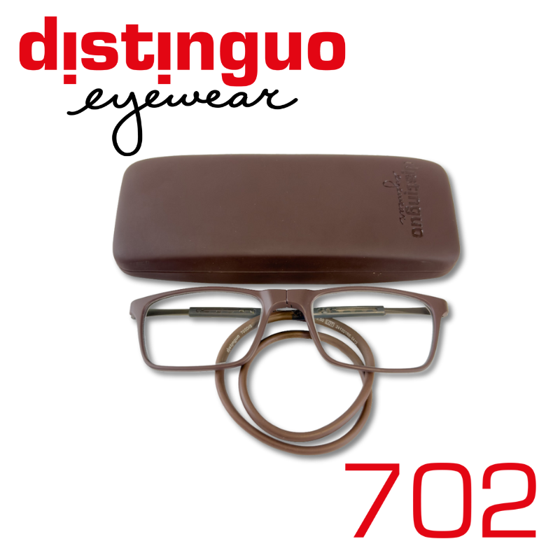 Occhiali da lettura unisex Distinguo 702 con chiusura magnetica frontale per il collo