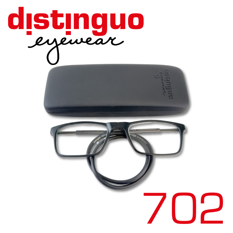 Occhiali da lettura unisex Distinguo 702 con chiusura magnetica frontale per il collo
