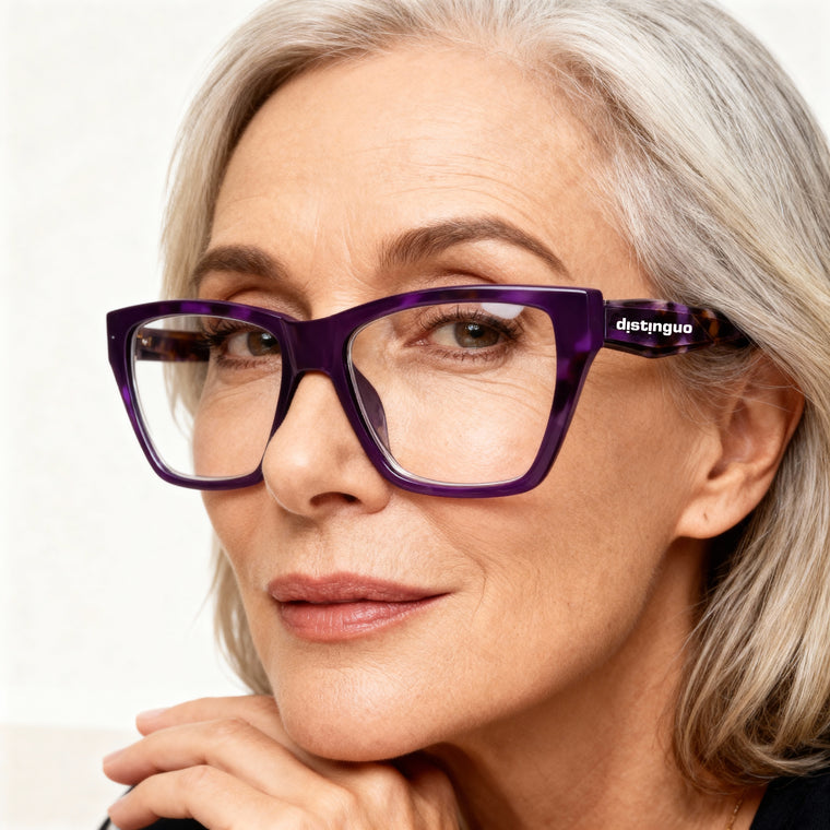 Distinguo 815 Occhiali da Lettura – Montatura Squadrata dal Fascino Vintage per Donna e Uomo - distinguoshop