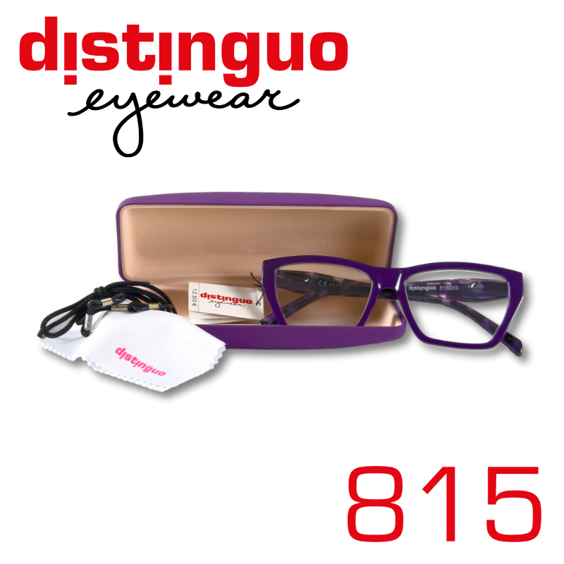 Occhiali da lettura Distinguo 815 con montatura squadrata dal fascino vintage, leggeri e resistenti per uso quotidiano