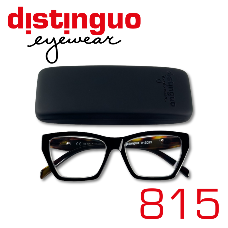 Occhiali da lettura Distinguo 815 con montatura squadrata dal fascino vintage, leggeri e resistenti per uso quotidiano