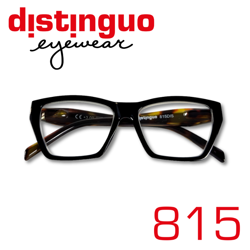 Occhiali da lettura Distinguo 815 con montatura squadrata dal fascino vintage, leggeri e resistenti per uso quotidiano