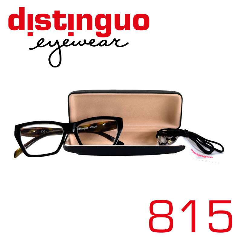 Occhiali da lettura Distinguo 815 con montatura squadrata dal fascino vintage, leggeri e resistenti per uso quotidiano