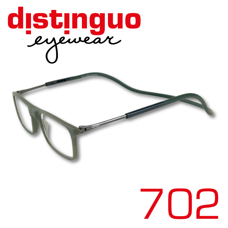 Occhiali da lettura unisex Distinguo 702 con chiusura magnetica frontale per il collo
