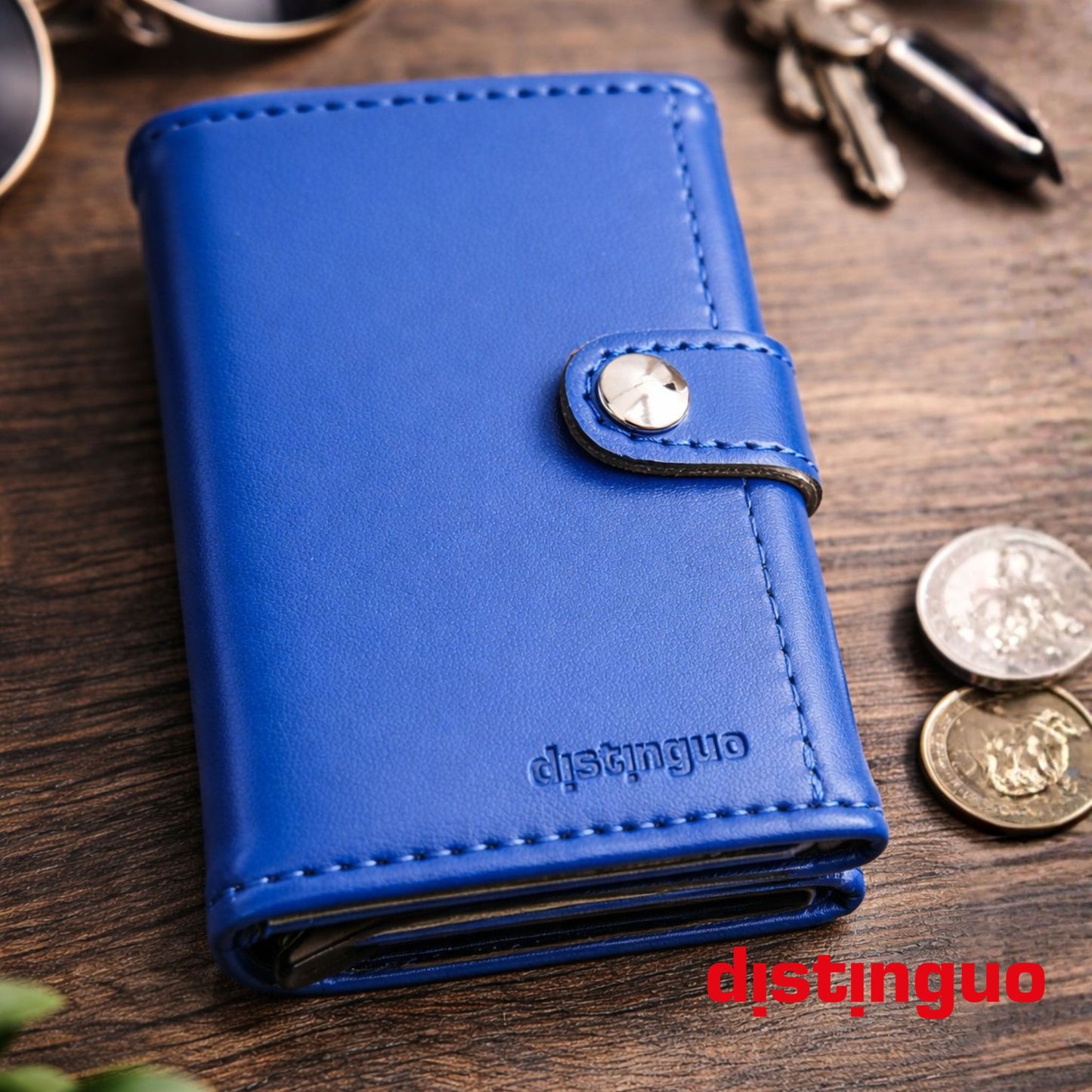 Distinguo 02 — Portafoglio Pop Up RFID con Portamonete