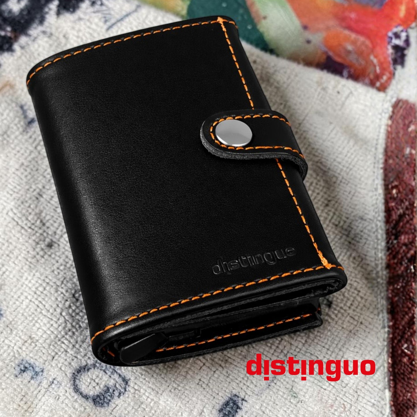 Distinguo 01 — Portafoglio Pop Up RFID Anti Clonazione