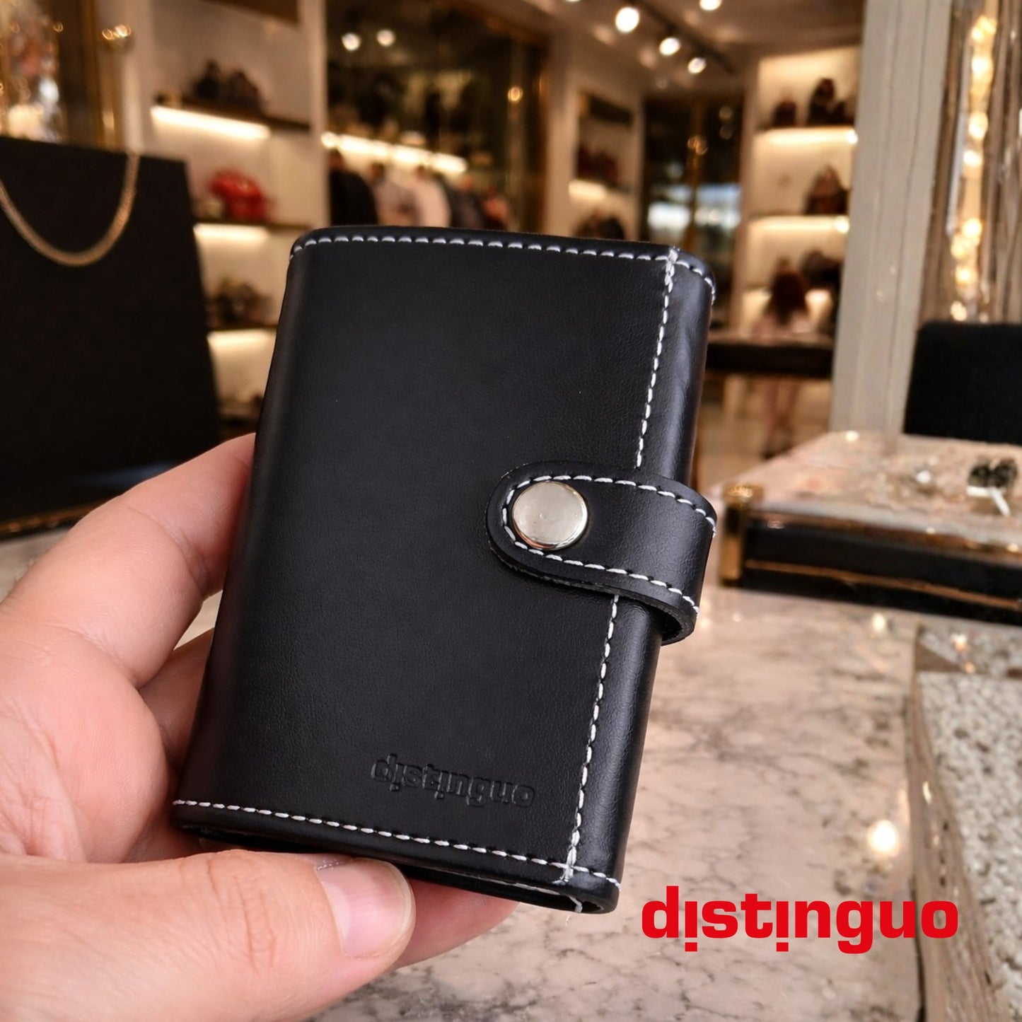 Distinguo 01 — Portafoglio Pop Up RFID Anti Clonazione
