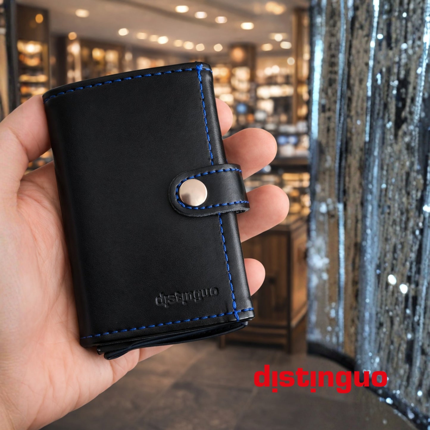 Distinguo 01 — Portafoglio Pop Up RFID Anti Clonazione