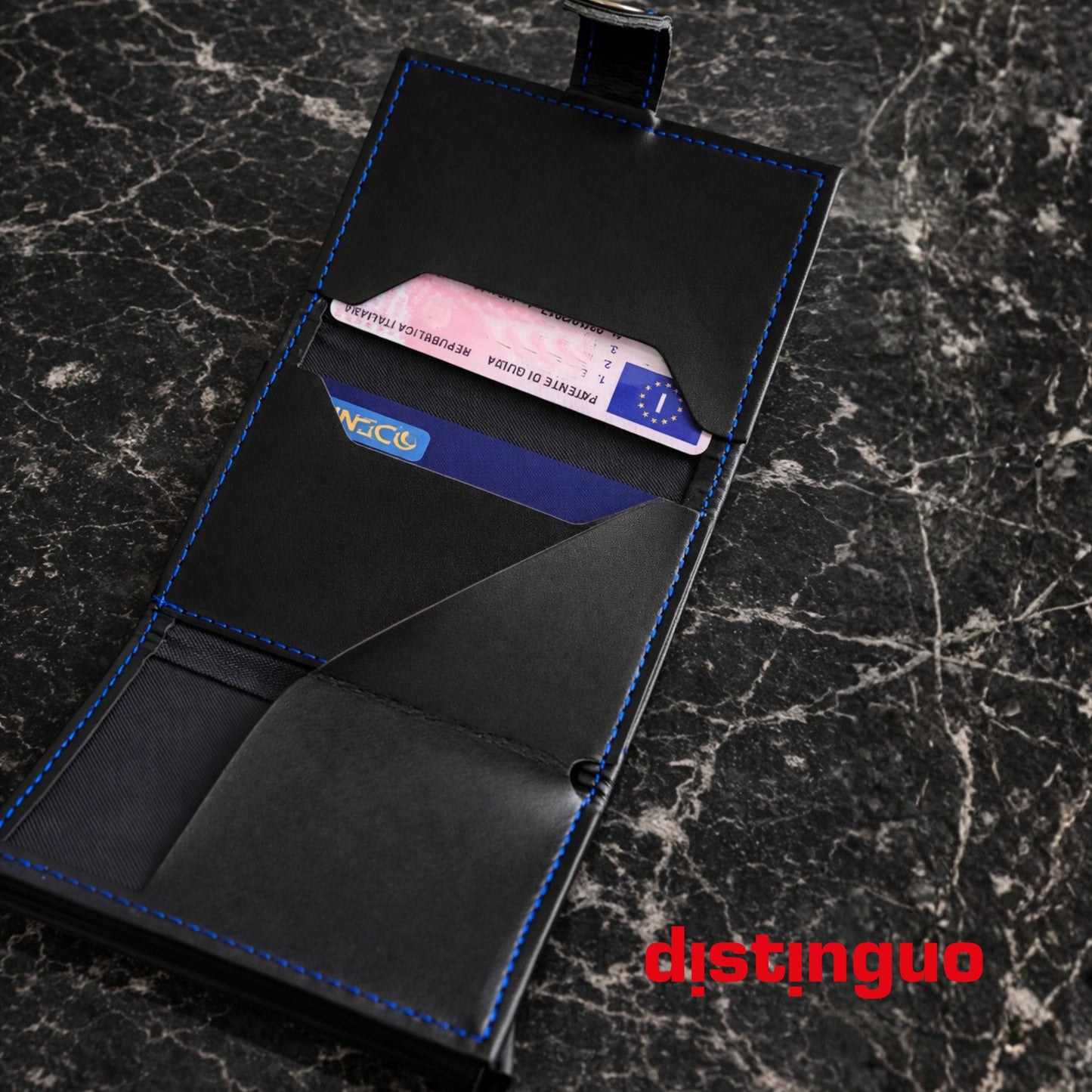 Distinguo 01 — Portafoglio Pop Up RFID Anti Clonazione