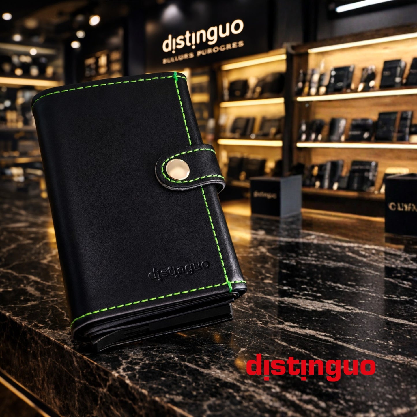Distinguo 01 — Portafoglio Pop Up RFID Anti Clonazione