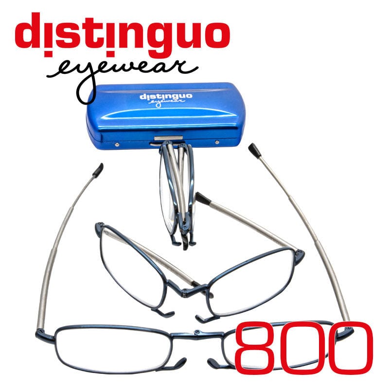 Distinguo 800 Blu occhiali da lettura pieghevoli tascabili - distinguoshop