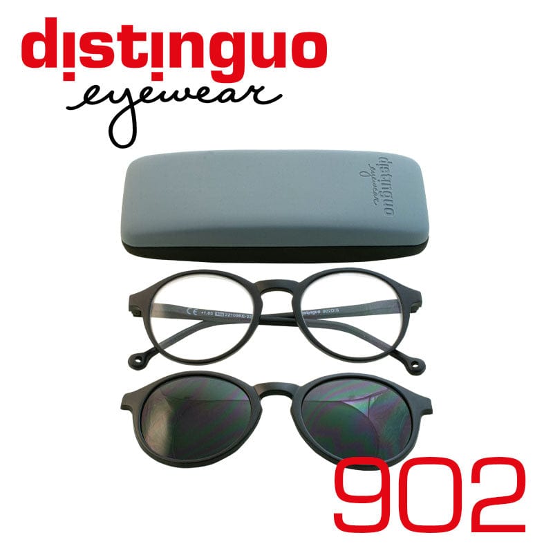 Distinguo 902 nero opaco occhiali da lettura clip-on - distinguoshop