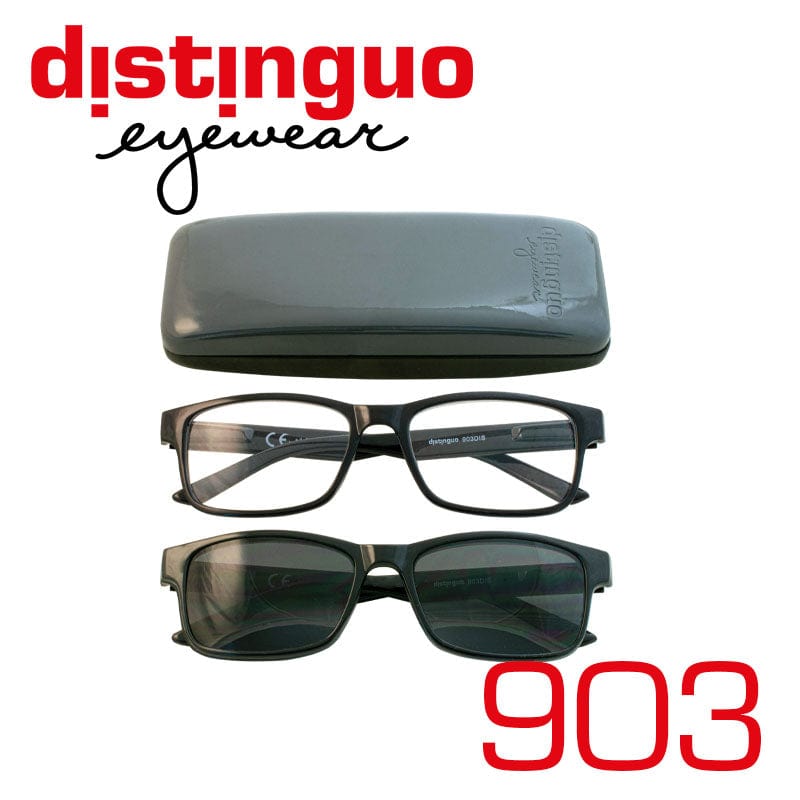 Distinguo 903 nero lucido occhiali da lettura clip-on - distinguoshop