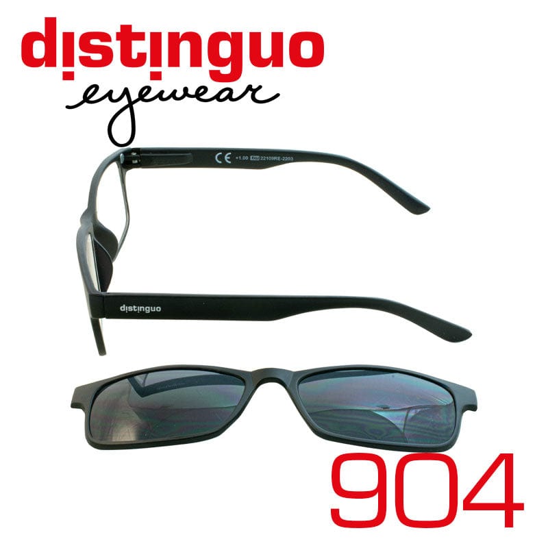 Distinguo 904 nero opaco occhiali da lettura clip-on - distinguoshop