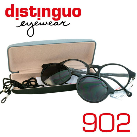 Distinguo Distinguo 902 nero opaco occhiali da lettura clip-on