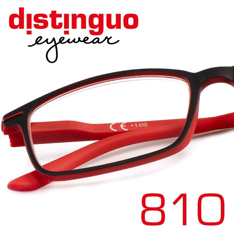 Distinguo Occhiali da lettura 1.0 / Rosso Distinguo 810 Occhiali da Lettura Soft Touch - Qualità e Comfort