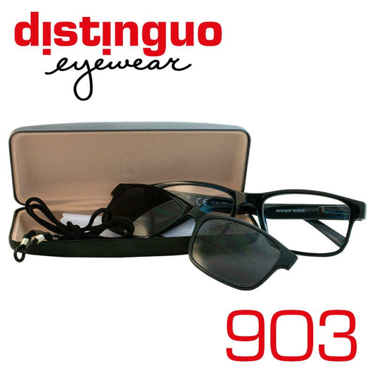 Distinguo Occhiali da lettura Distinguo 903 nero lucido occhiali da lettura clip-on